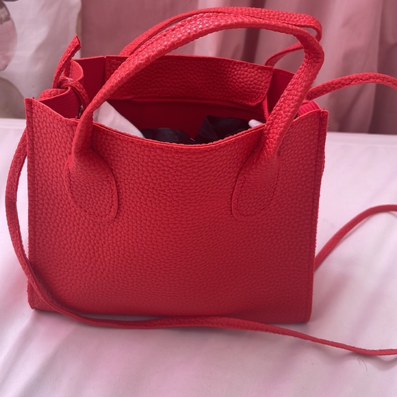 Mini red shoulder crossbody bag - Picture 4 of 6